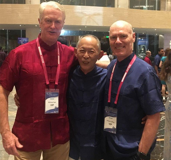 Prof Neil with Dr Simon Coffey and Prof Wui Chung presenting at 21st Annual APAS conference in Xiamen, CHINA August 2019.
